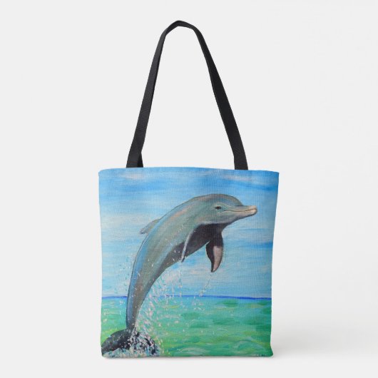Dolfijnenschilderen Tote Bag (Achterkant)
