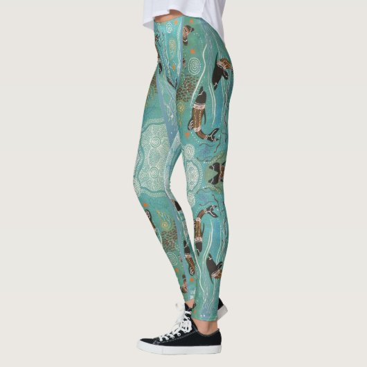 Dolfijnenspel Aboriginal Leggings (Links)