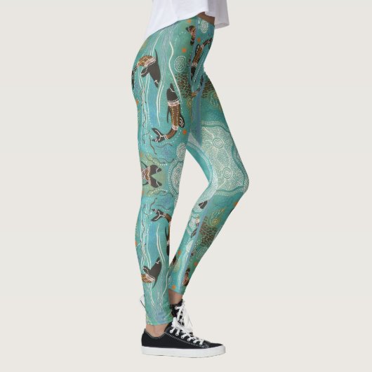 Dolfijnenspel Aboriginal Leggings (Rechts)