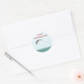 Dolfijnenspringen voor vreugde gepersonaliseerd ronde sticker (Envelop)