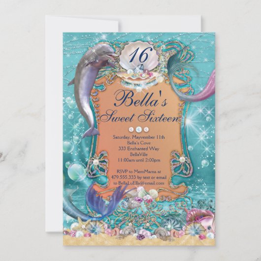 Dolfijnenzeemeermin onder de uitnodigingen van de  (Voorkant)