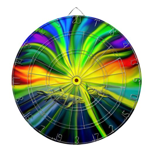 Dolfijnfamilie in de zon dartbord (Voorkant)