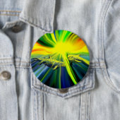 Dolfijnfamilie in de zon ronde button 4,0 cm (In situ)