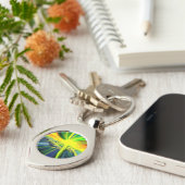 Dolfijnfamilie in de zon sleutelhanger (Zijkant)