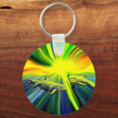 Dolfijnfamilie in de zon sleutelhanger (Voorkant)