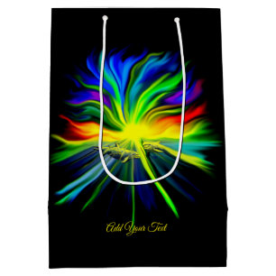 Dolfijnfamilie in de zon, voeg Jouw tekst toe Medium Cadeauzakje