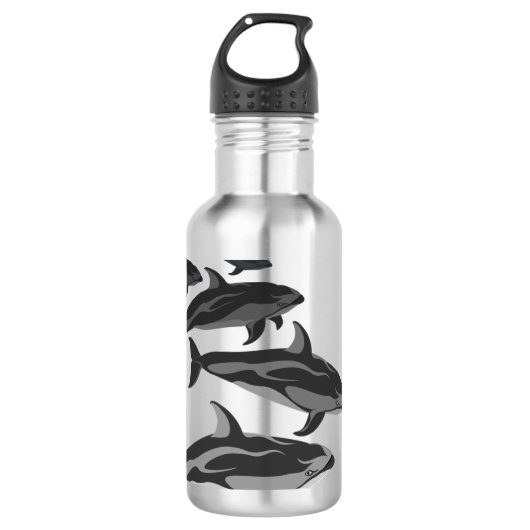 Dolfijnflessen Aangepaste Dolfijn Art Waterflessen Waterfles (Voorkant)