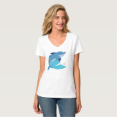 Dolfijngrafiek T-shirt (Voorkant volledig)
