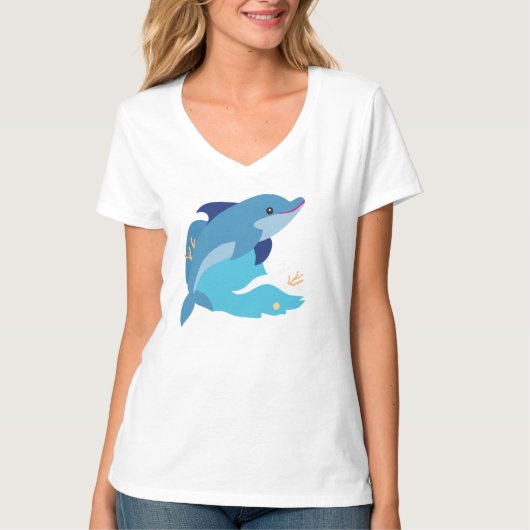 Dolfijngrafiek T-shirt (Voorkant)