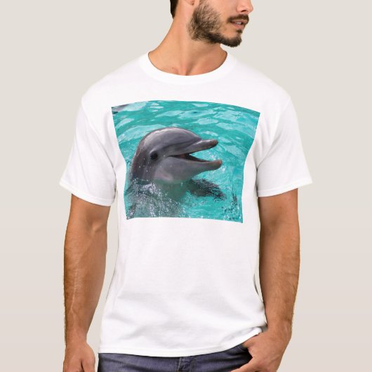 Dolfijnkop in aquamarinewater t-shirt (Voorkant)