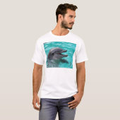 Dolfijnkop in aquamarinewater t-shirt (Voorkant volledig)