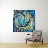 Dolfijnkunst Wandkleed (In Situ (horizontaal))