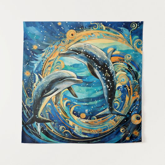 Dolfijnkunst Wandkleed (Voorkant)