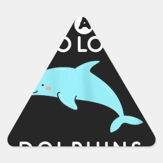 dolfijnliefhebber gewoon een meisje dat van dolfij sticker