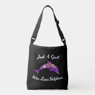dolfijnliefhebber uit een meisje dat van dolfijnen crossbody tas