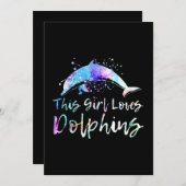 dolfijnliefhebbers cadeau| dit meisje houdt van do bedankkaart (Voorkant / Achterkant)