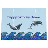 dolfijnmozaïek groot cadeauzakje (Voorkant)