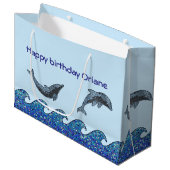 dolfijnmozaïek groot cadeauzakje (Voorkant Gekanteld)