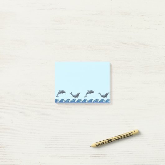 dolfijnmozaïek post-it® notes (Op bureau)
