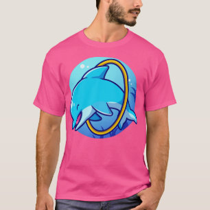 Dolfijnproeverij in de Zee Cartoon T-shirt