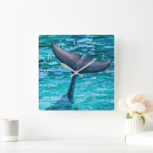 DOLFIJNSTAART FLUKE HOWDY! VIERKANTE KLOK (Huis)