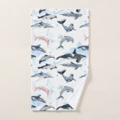 Dolfijnthema kinder waterverf tekening bad handdoek (Handdoek)