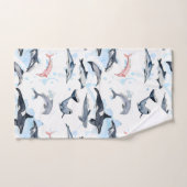 Dolfijnthema kinder waterverf tekening bad handdoek (Handdoek)