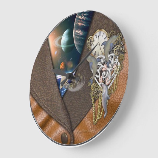 Dolfijntijd op leer grote klok (Hoek)
