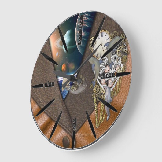 Dolfijntijd op leer grote klok (Hoek)