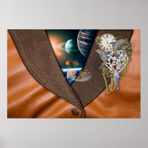 Dolfijntijd op leer poster