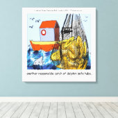 Dolfijnveilige Tuba Grappige Canvasprint Canvas Afdruk (Insitu (Houten vloer))