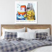 Dolfijnveilige Tuba Grappige Canvasprint Canvas Afdruk (Insitu (Slaapkamer))