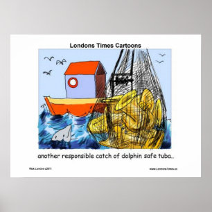 Dolfijnveilige Tuba Grappige Posters