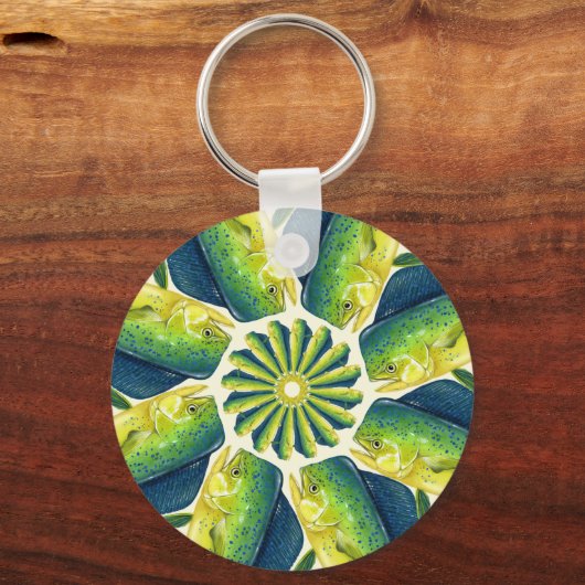 Dolfijnvis (Mah Mahi)-Sleutelhanger Sleutelhanger (Voorkant)