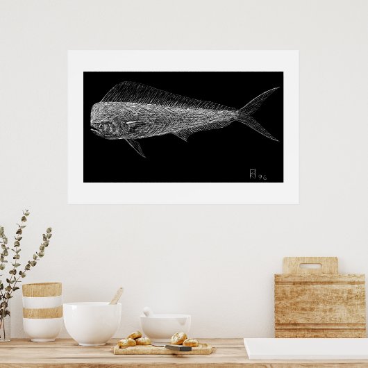 Dolfijnvis Poster (Keuken)