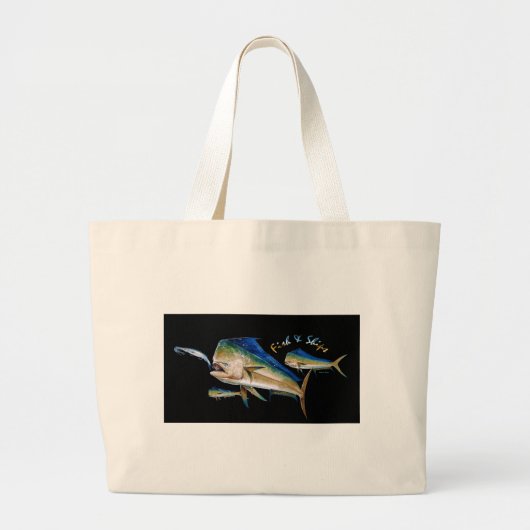 dolfijnvissen en -schepen grote tote bag (Voorkant)