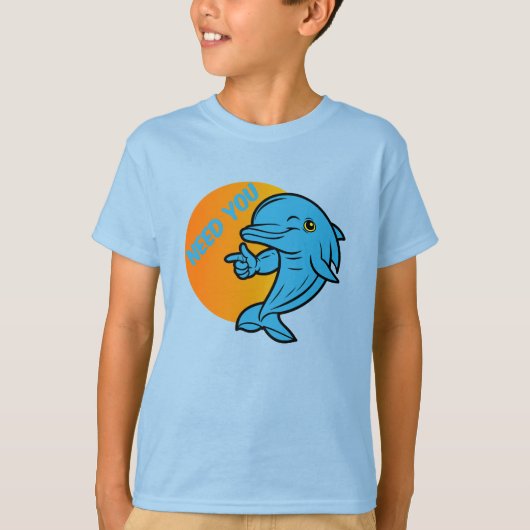 Dolfijnwijzer Neon Splash T-shirt (Voorkant)