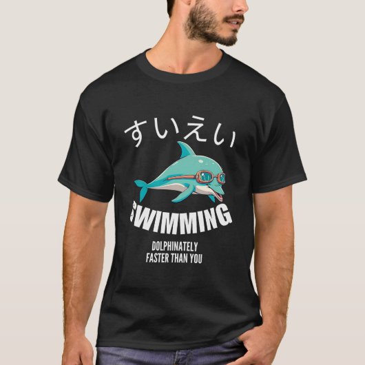 Dolfinaal sneller dan jij t-shirt (Voorkant)