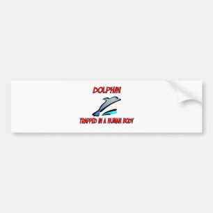 Dolfine gevangen in een menselijk lichaam bumpersticker