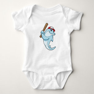 Dolfine in Baseball als Batsman Romper