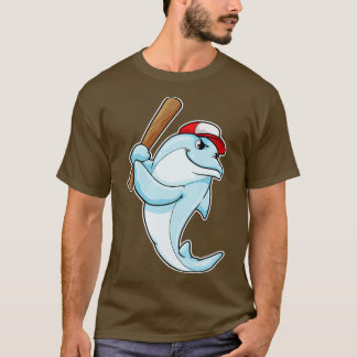 Dolfine in Baseball als Batsman T-shirt