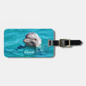 Dolfine in Blue Water Foto Bagagelabel (Voorkant horizontaal)
