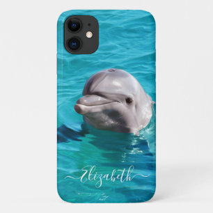 Dolfine in Blue Water Foto Case-Mate iPhone Case