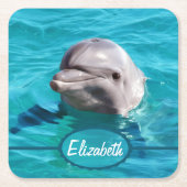 Dolfine in Blue Water Foto Kartonnen Onderzetters (Voorkant)