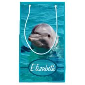 Dolfine in Blue Water Foto Klein Cadeauzakje (Voorkant)