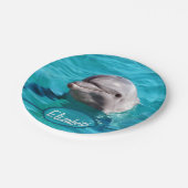 Dolfine in Blue Water Foto Papieren Bordje (Gekanteld)