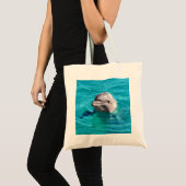 Dolfine in Blue Water Foto Tote Bag (Voorkant (product))