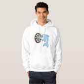 Dolfine in Darts met Dartboard Hoodie (Voorkant volledig)