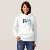 Dolfine in Darts met Dartboard Hoodie (Voorkant volledig)