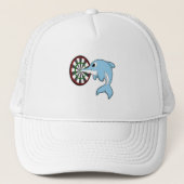 Dolfine in Darts met Dartboard Trucker Pet (Voorkant)